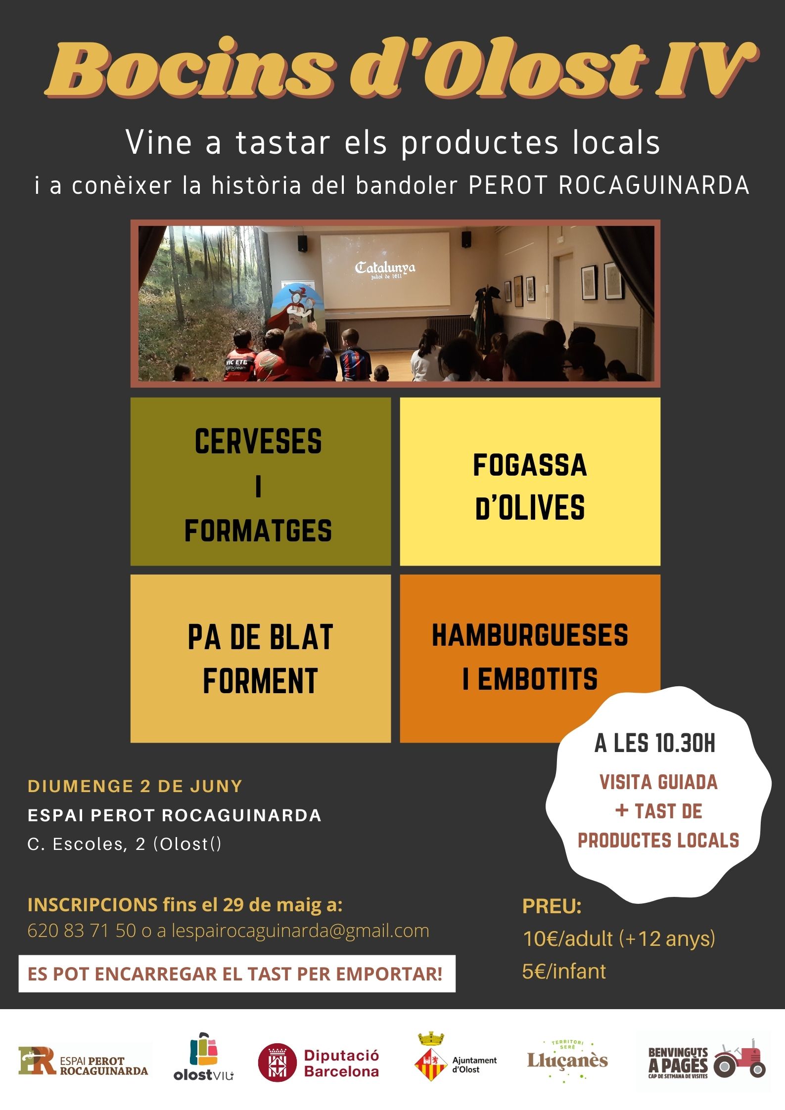 VISITA A ESPAI PEROT ROCAGUINARDA + BOCINS D\'OLOST IV (TAST DEP PRODUCTES LOCALS)
